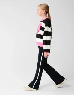 Sporty Flared Broek Zwart