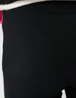 Sporty Flared Broek Zwart