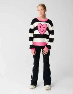 Sporty Flared Broek Zwart