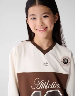 Sporty Longsleeve Top Bruin