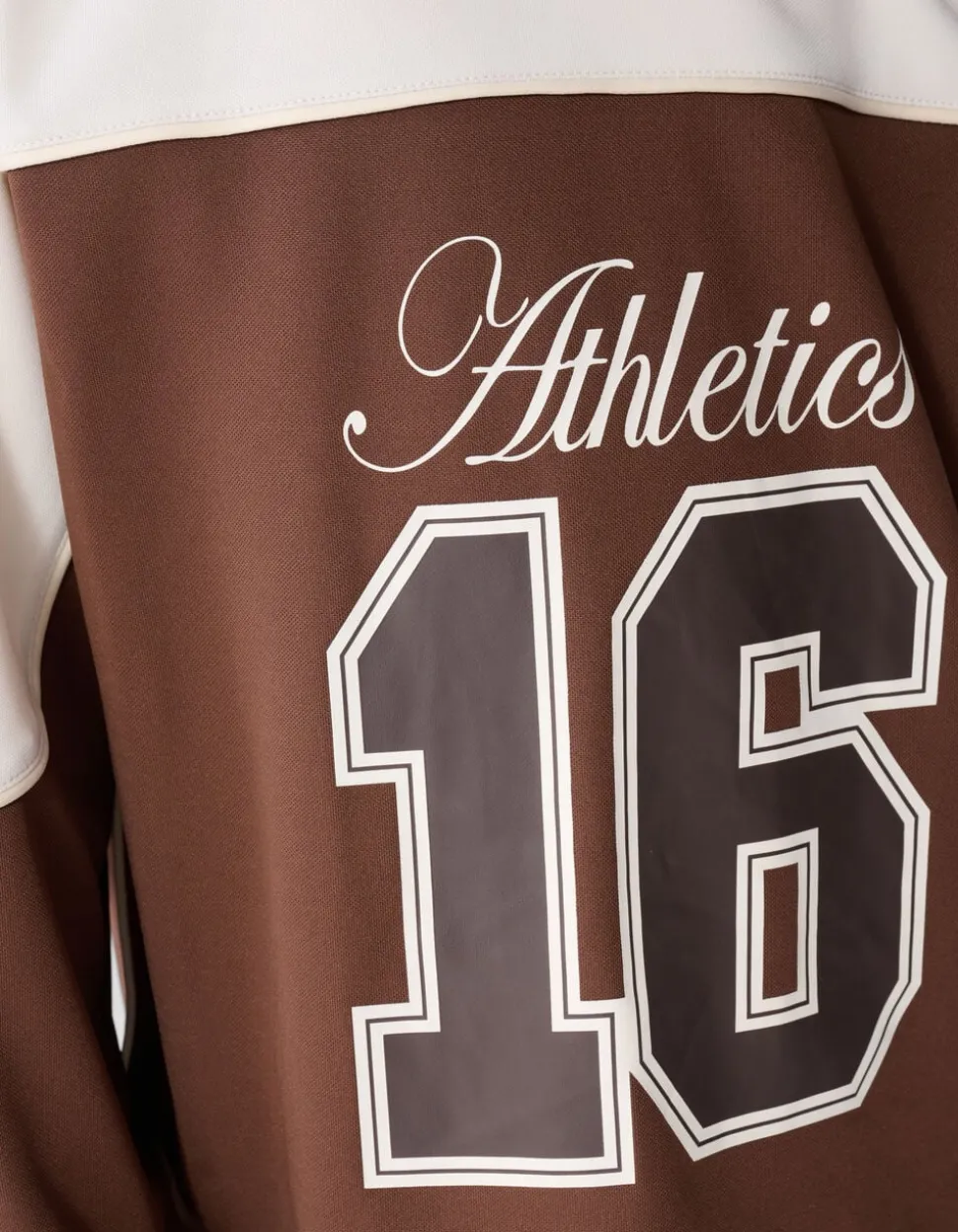 Sporty Longsleeve Top Bruin