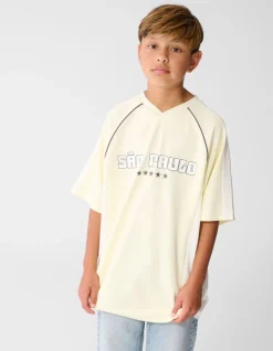 Sporty Oversized T-shirt Lichtgeel