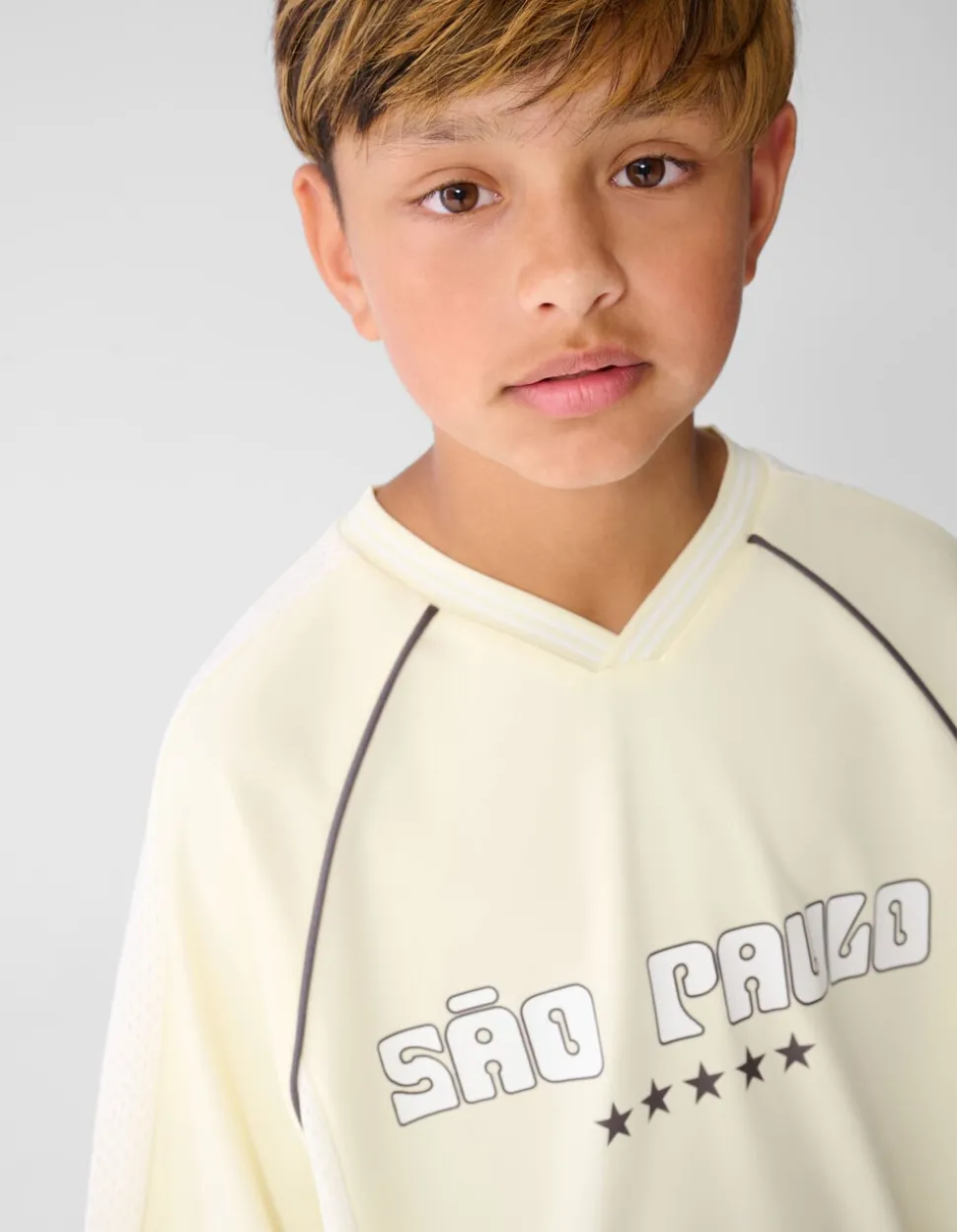 Sporty Oversized T-shirt Lichtgeel