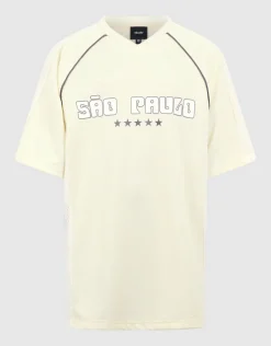 Sporty Oversized T-shirt Lichtgeel