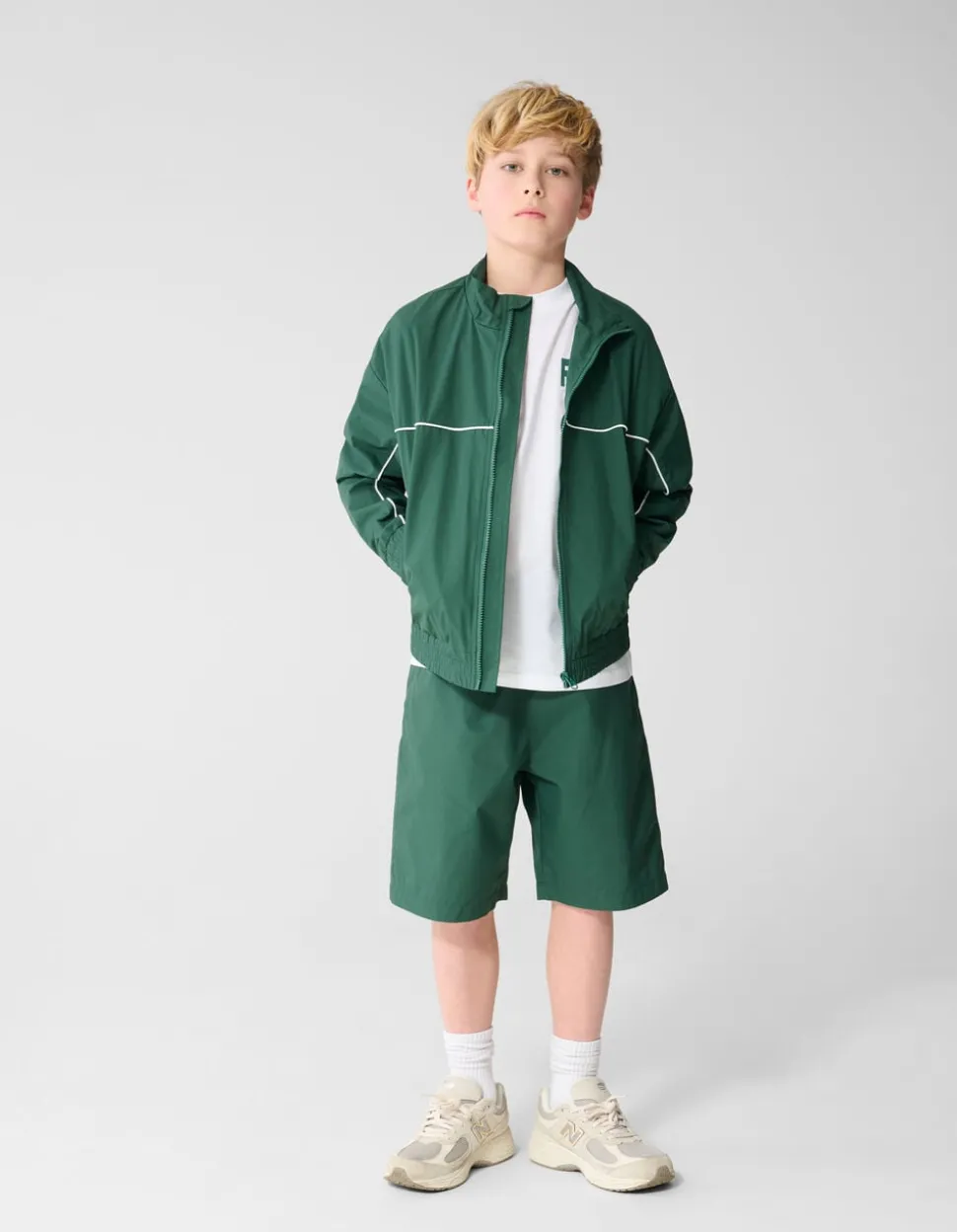 Sporty Piping Short Groen