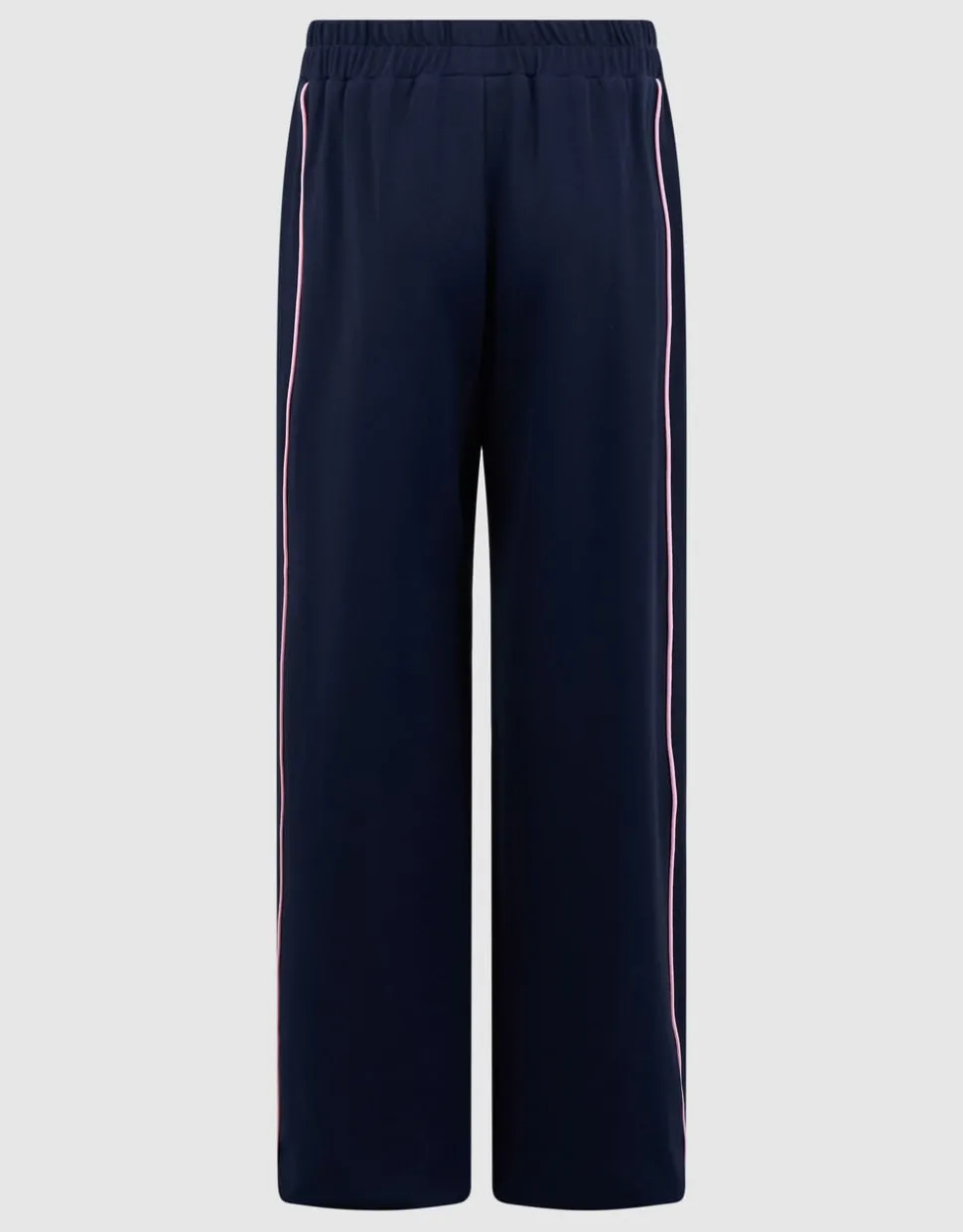 Sporty Piping Wide Leg Fit Broek Donkerblauw