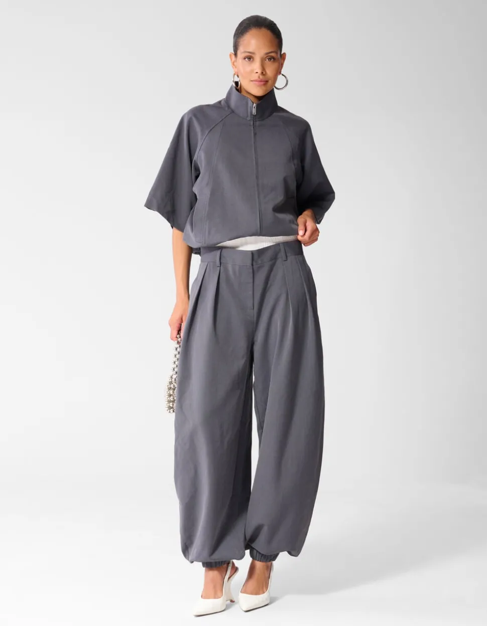 Sporty Suit Broek Grijs