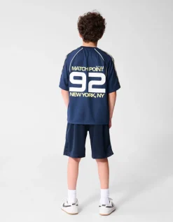 Sporty Tape T-shirt Donkerblauw