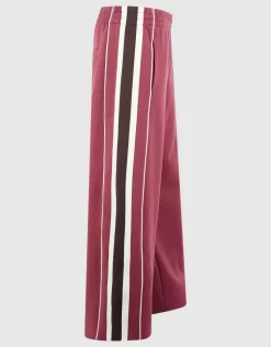 Sporty Tape Wide Leg Fit Broek Donkerrood