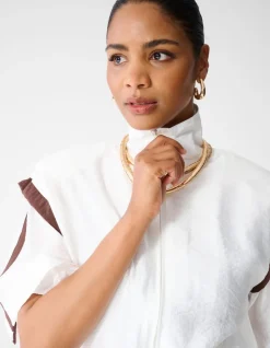 Sporty Tracksuit Blouse Gebroken Wit