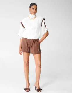 Sporty Tracksuit Blouse Gebroken Wit