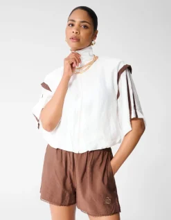 Sporty Tracksuit Blouse Gebroken Wit