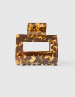 Square Haarclip Bruin