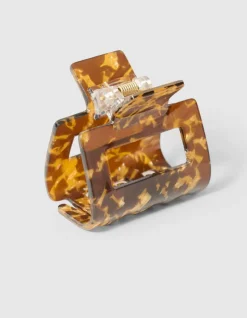 Square Haarclip Bruin