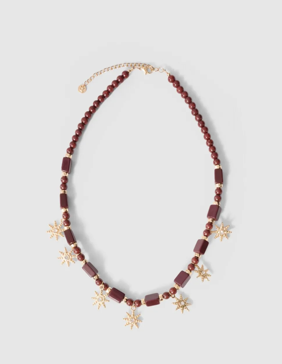 Starry Beaded Ketting Bruin/Goud