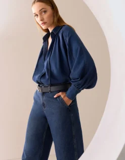 Stitch Blouse Blauw By Mieke