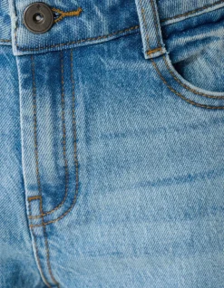 Straight Fit Jeans Blauw