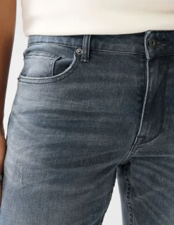 Straight Fit Jeans Blauw/Grijs L32
