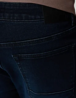 Straight Fit Jeans Blauw/Zwart L32