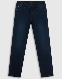 Straight Fit Jeans Blauw/Zwart L32