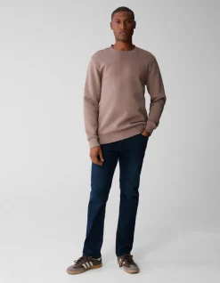 Straight Fit Jeans Blauw/Zwart L32