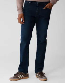 Straight Fit Jeans Blauw/Zwart L34
