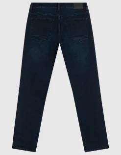 Straight Fit Jeans Blauw/Zwart L34