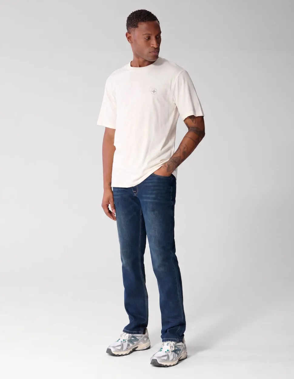 Straight Fit Jeans Donkerblauw L34