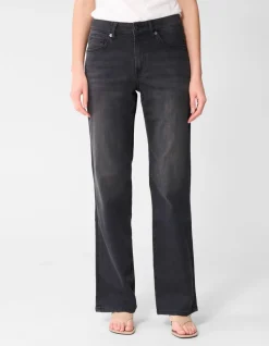 Straight Fit Jeans Donkergrijs