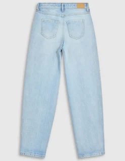 Strass Barrel Fit Jeans Blauw
