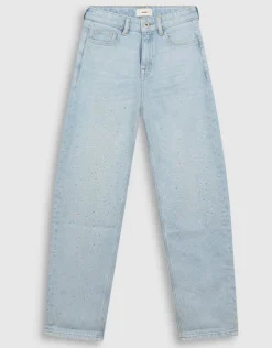 Strass Barrel Fit Jeans Bleached