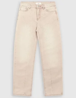 Strass Barrel Fit Jeans Zand