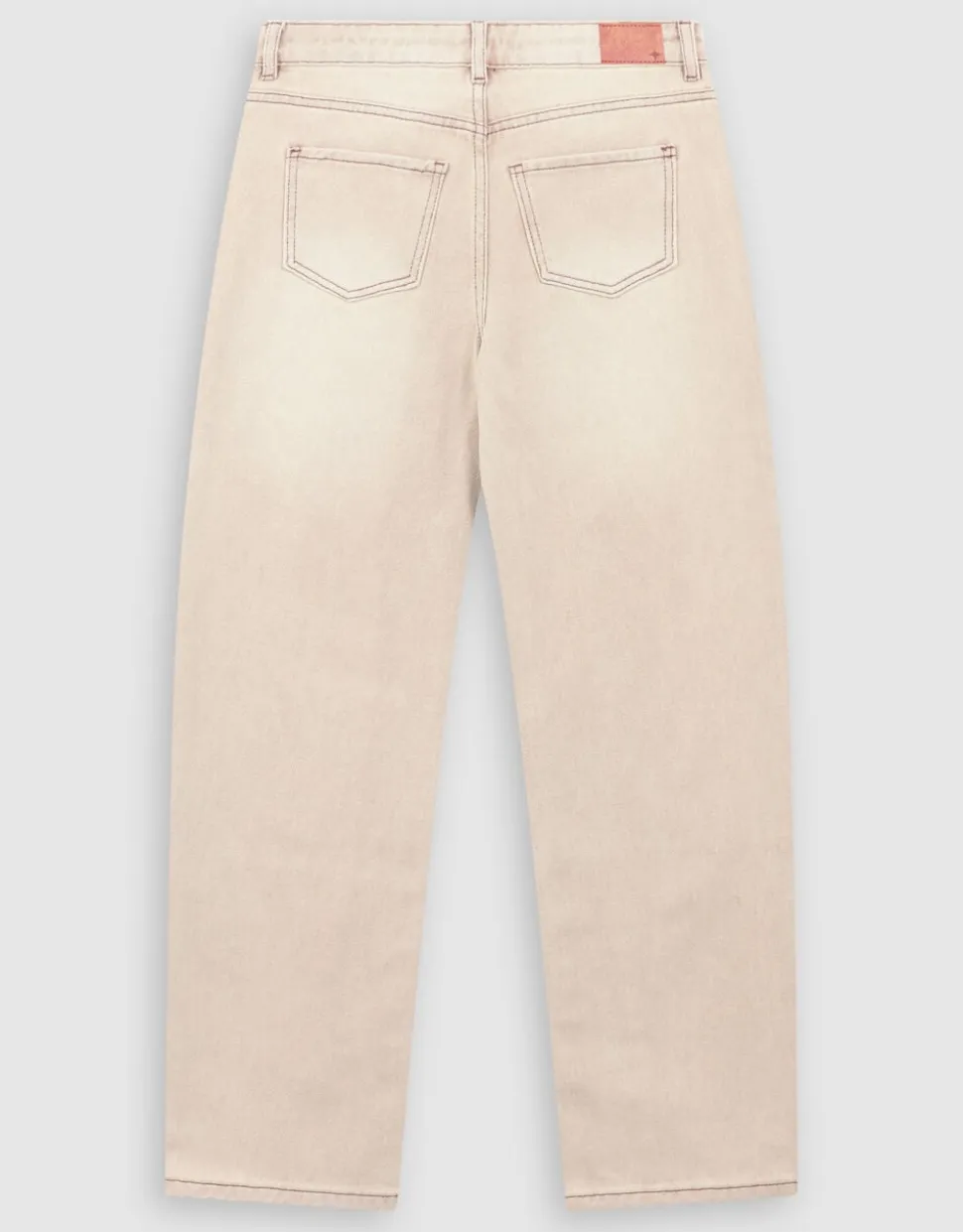 Strass Barrel Fit Jeans Zand