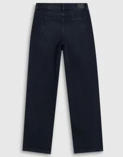 Strass Barrel Fit Jeans Zwart