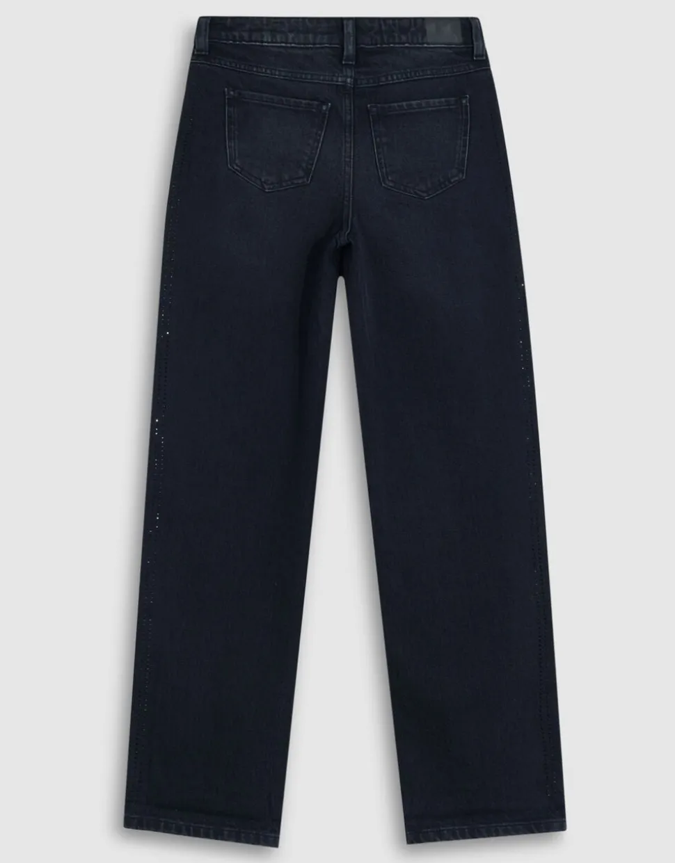 Strass Barrel Fit Jeans Zwart