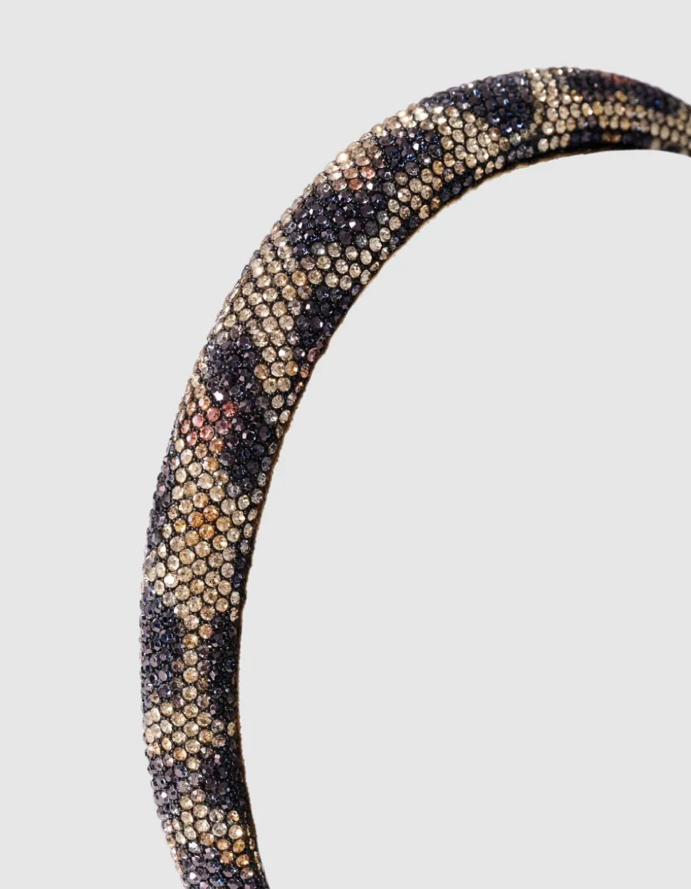 Strass Leopard Haarband Bruin
