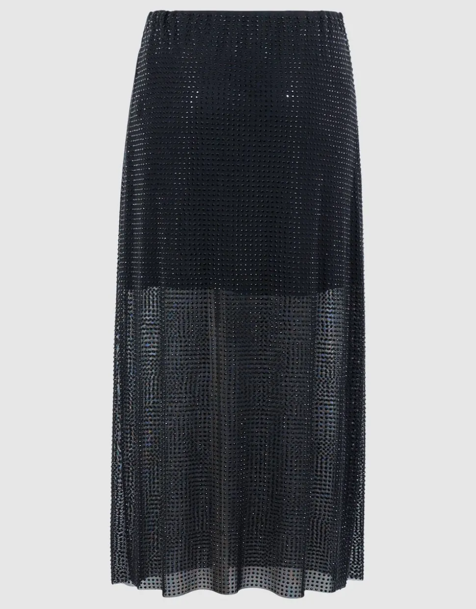 Strass Midi Rok Zwart