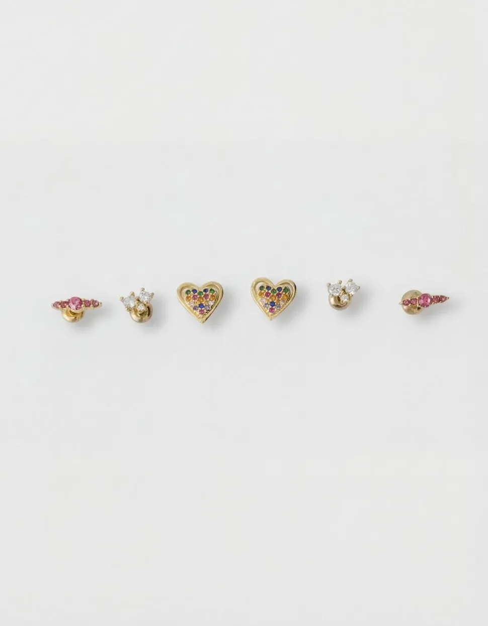 Strass Oorbellen Set Goud