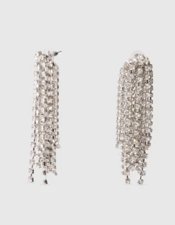 Strass Oorbellen Zilver