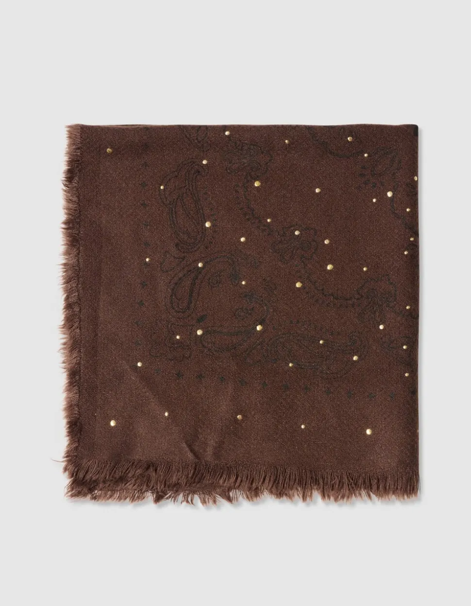Strass Paisley Sjaal Donkerbruin