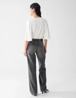 Strass Ruffle Top Gebroken Wit