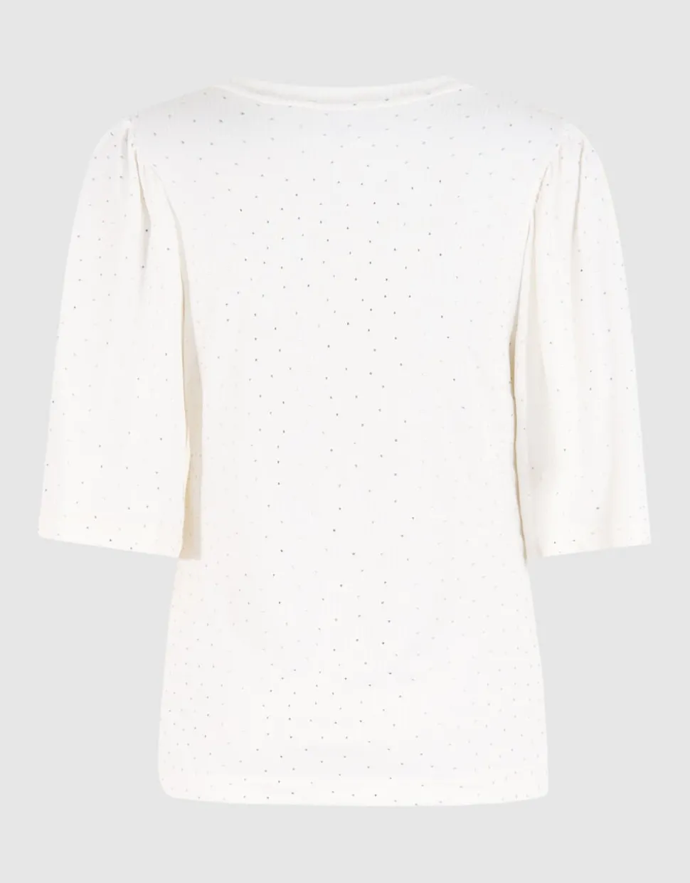 Strass Ruffle Top Gebroken Wit
