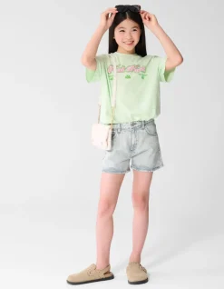 Strass Short Grijs