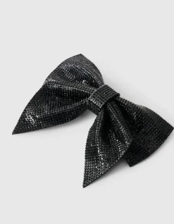 Strass Strik Haarclip Zwart