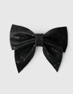 Strass Strik Haarclip Zwart