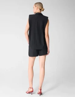 Strass Stripe Short Zwart