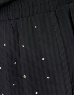 Strass Stripe Short Zwart