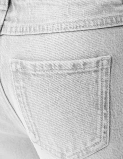 Strass Wide Leg Fit Jeans Lichtgrijs