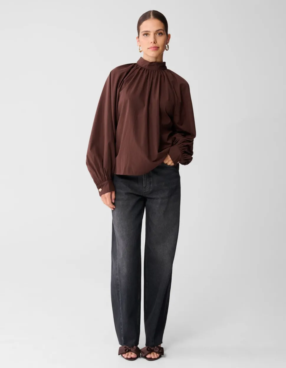 Strik Blouse Bruin