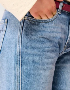 Strik Wide Leg Fit Jeans Blauw